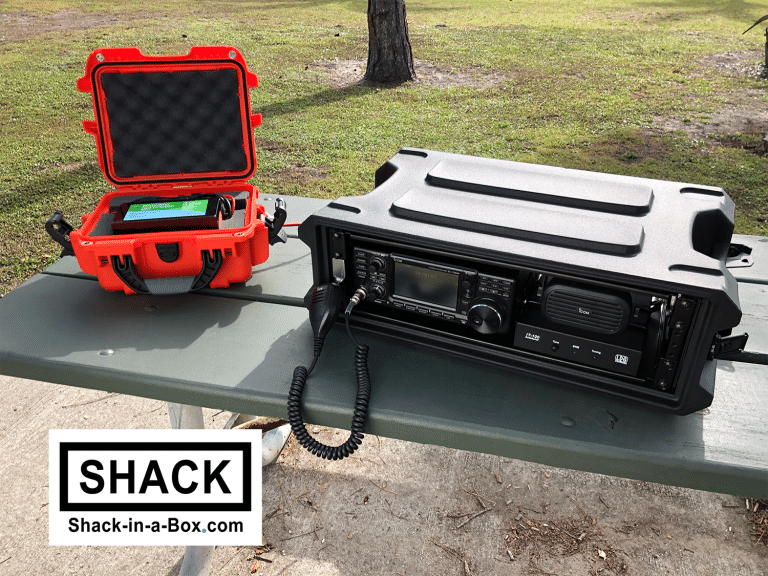 HF1-7300 HF go box with Icom IC-7300 transceiver in a Gator rackmount case
